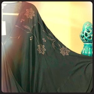 Lucky Brand Faux Wrap Flutter Sleeve Top